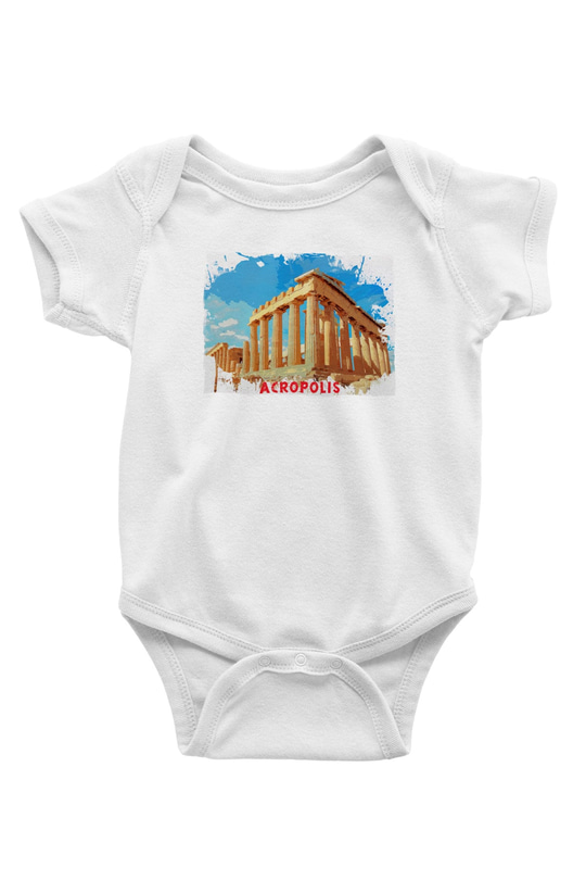 Akropolis Beyaz Bebek Body - Zıbın