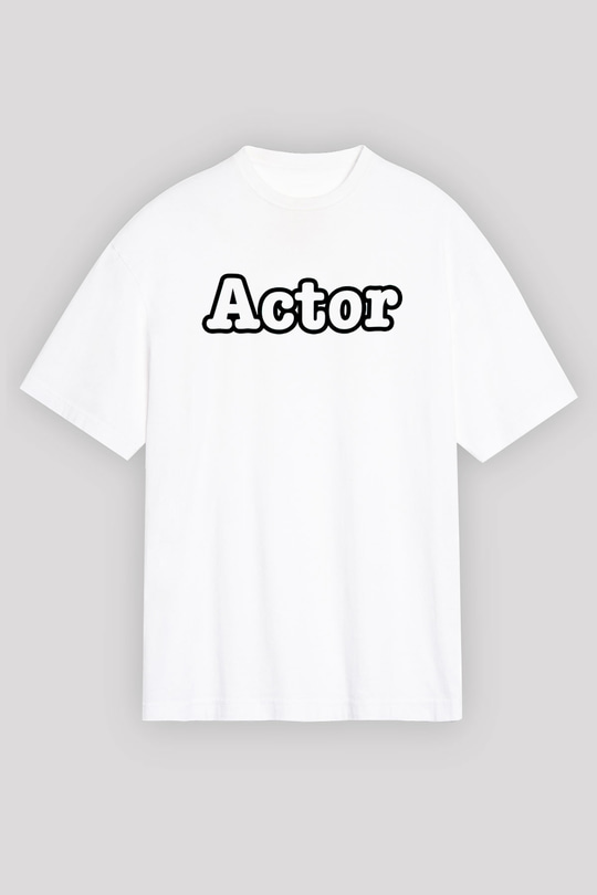 Aktör Beyaz Unisex Tişört T-Shirt - TişörtFabrikası