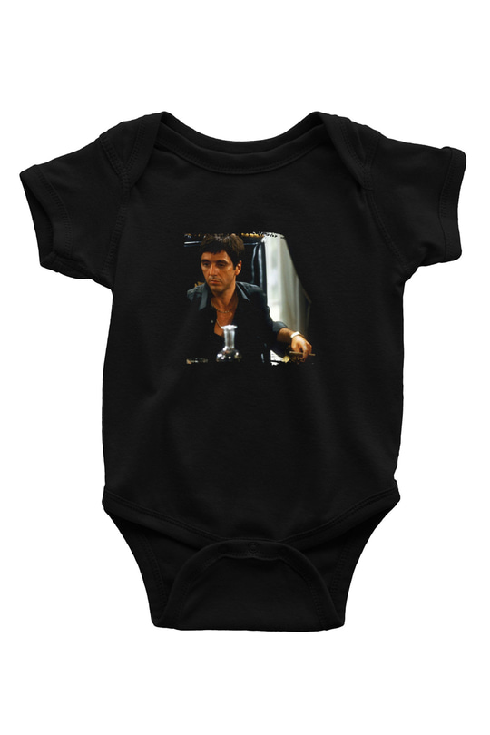 Al Pacino Baskılı Unisex Siyah Bebek Body - Zıbın