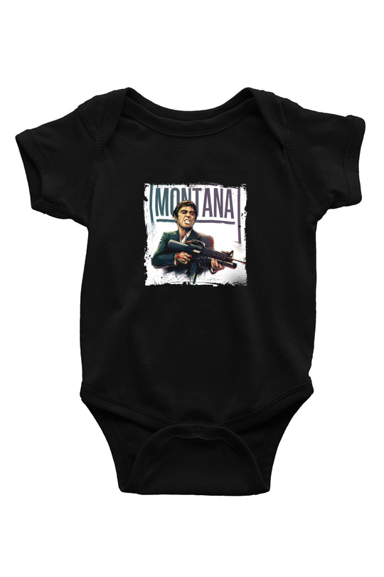 Al Pacino Baskılı Unisex Siyah Bebek Body - Zıbın