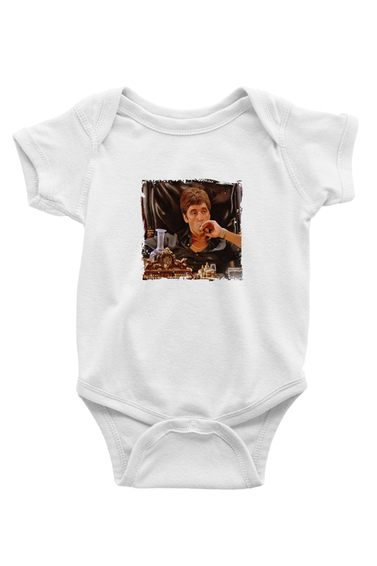 Al Pacino Unisex Baskılı Beyaz Bebek Body - Zıbın