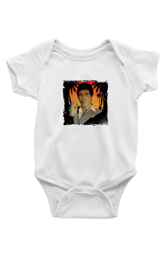 Al Pacino Unisex Baskılı Beyaz Bebek Body - Zıbın