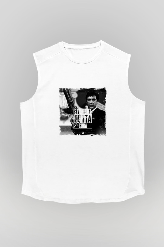 Al Pacino Unisex Baskılı Beyaz Kolsuz Tişört