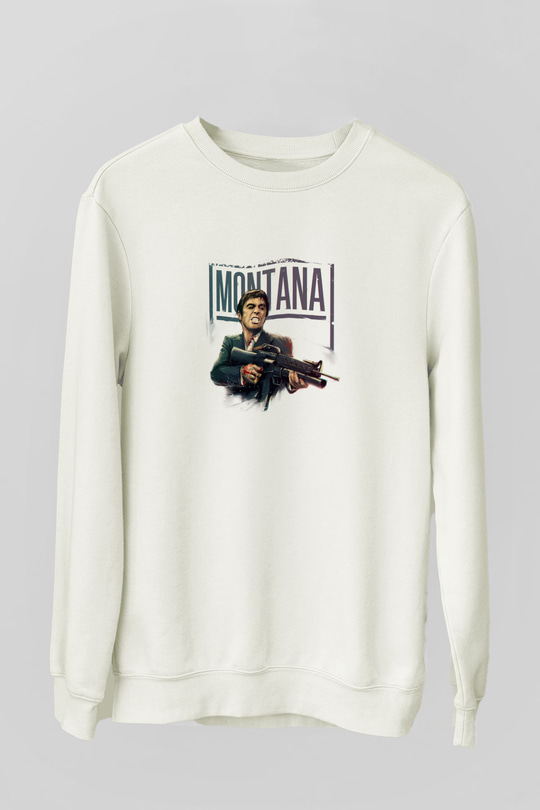 Al Pacino Unisex Baskılı Beyaz Sweatshirt