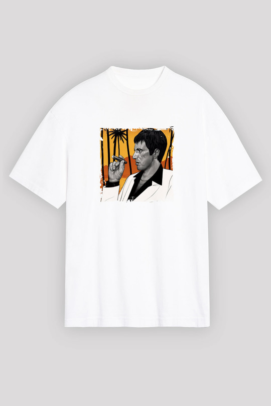Al Pacino Unisex Baskılı Beyaz Tişört