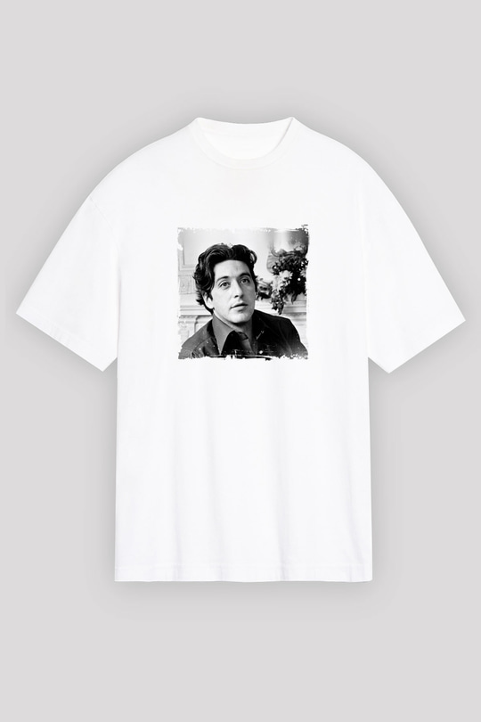 Al Pacino Unisex Baskılı Beyaz Tişört