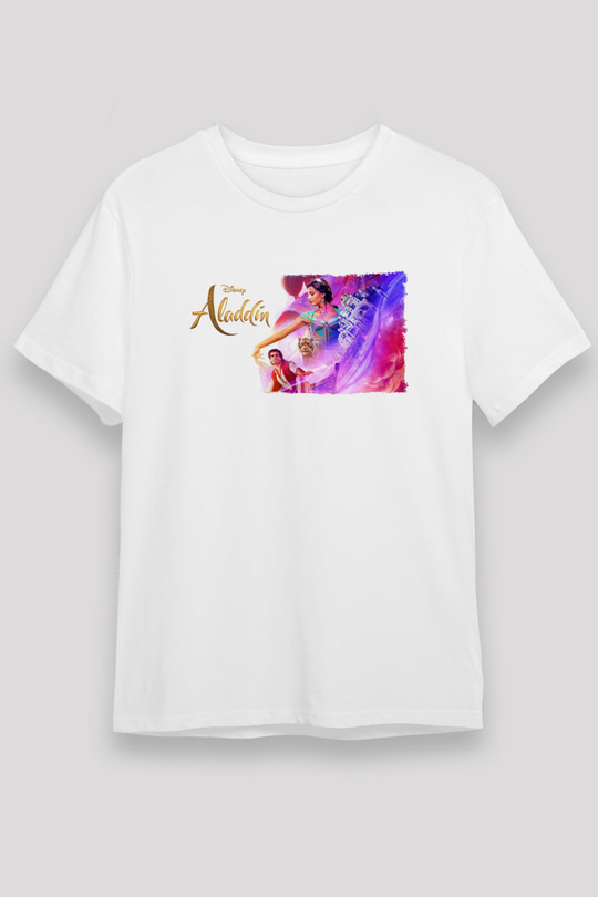 Aladdin Beyaz Unisex Tişört T-Shirt