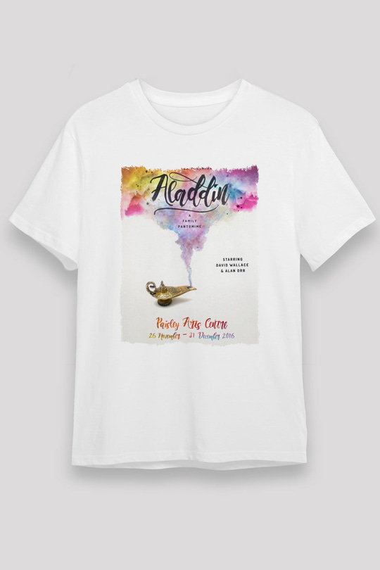 Aladdin Beyaz Unisex Tişört T-Shirt