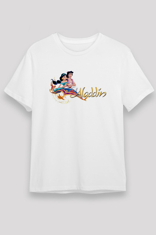 Aladdin Beyaz Unisex Tişört T-Shirt