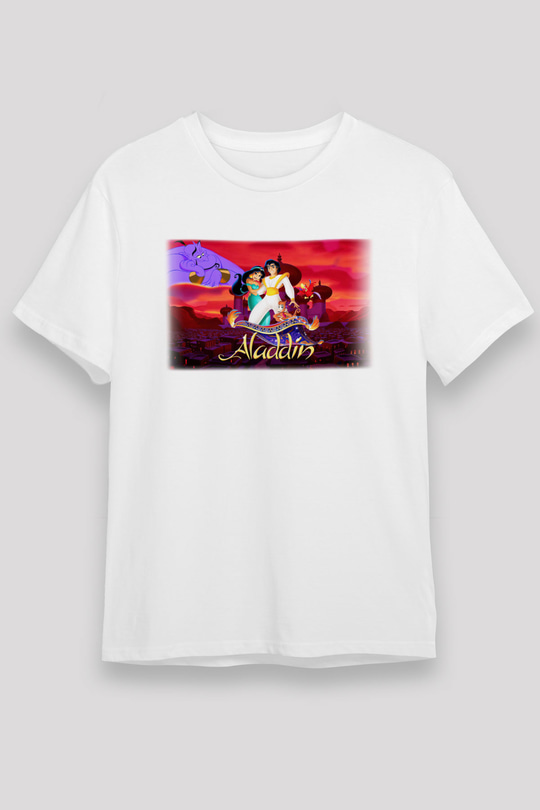 Aladdin Beyaz Unisex Tişört T-Shirt