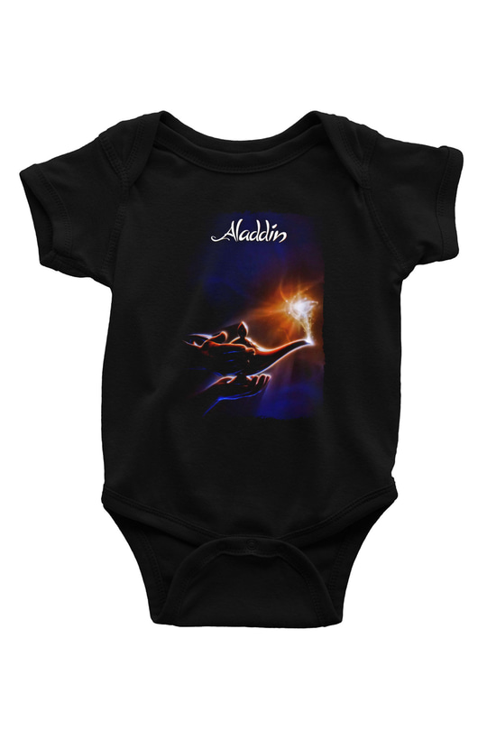Aladdin Siyah Bebek Body - Zıbın