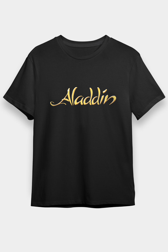 Aladdin Siyah Unisex Tişört T-Shirt