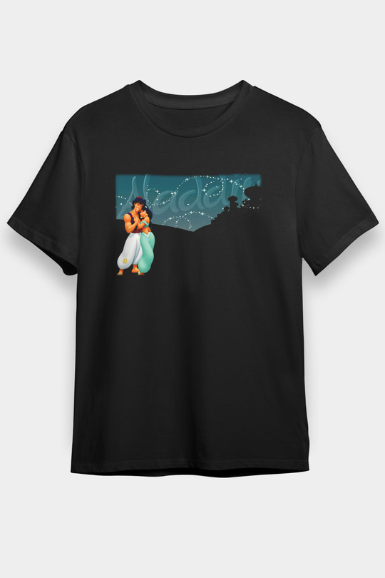 Aladdin Siyah Unisex Tişört T-Shirt