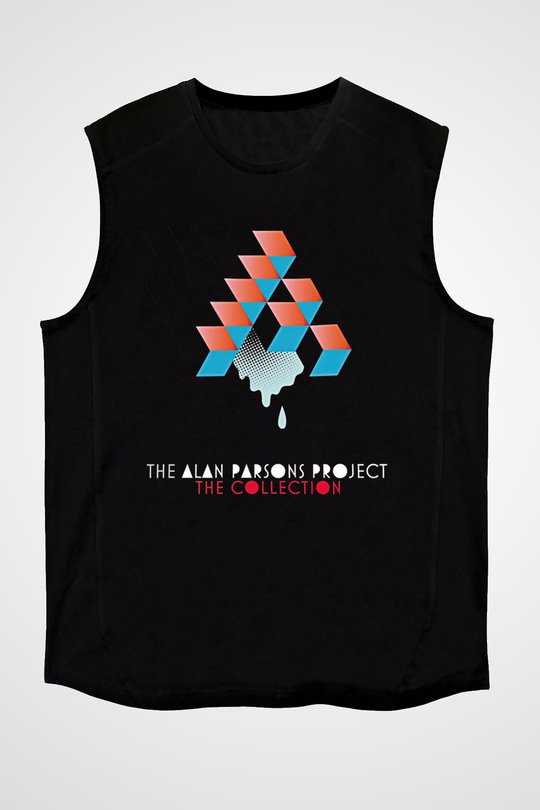 Alan Persons Project Baskılı Unisex Siyah Kolsuz Tişört - Tshirt