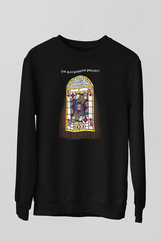 Alan Persons Project Baskılı Unisex Siyah Sweatshirt