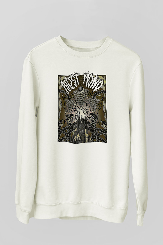 Alcest Baskılı Beyaz Unisex Sweatshirt
