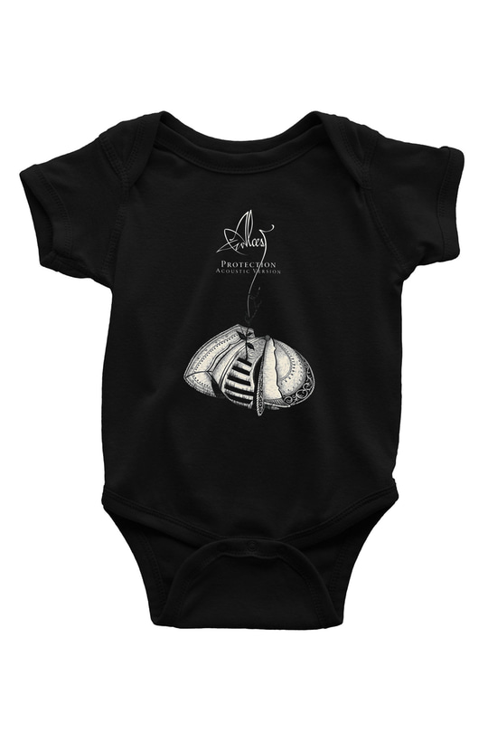 Alcest Baskılı Unisex Siyah Bebek Body - Zıbın