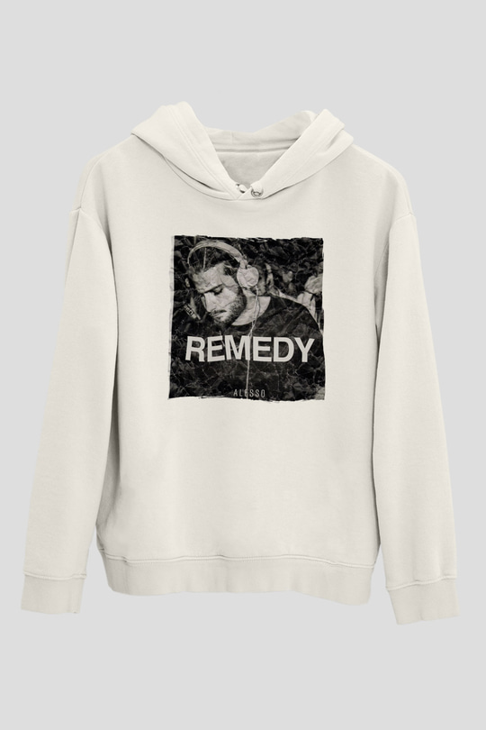 Alesso Beyaz Unisex Kapüşonlu Sweatshirt