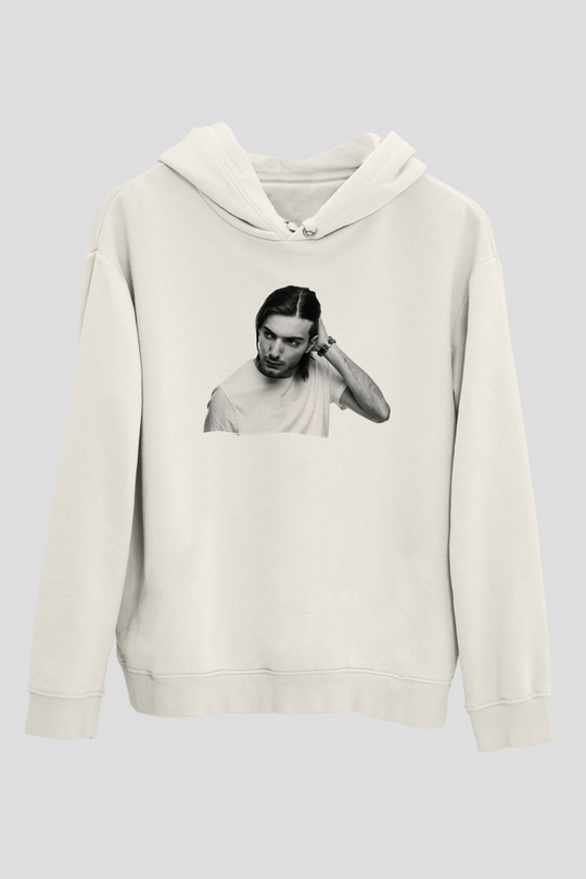 Alesso Beyaz Unisex Kapüşonlu Sweatshirt