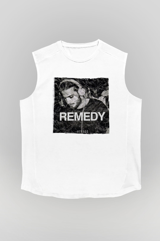 Alesso Beyaz Unisex Kolsuz Tişört