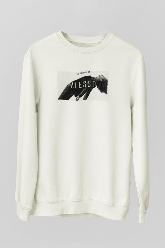 Alesso Beyaz Unisex Sweatshirt