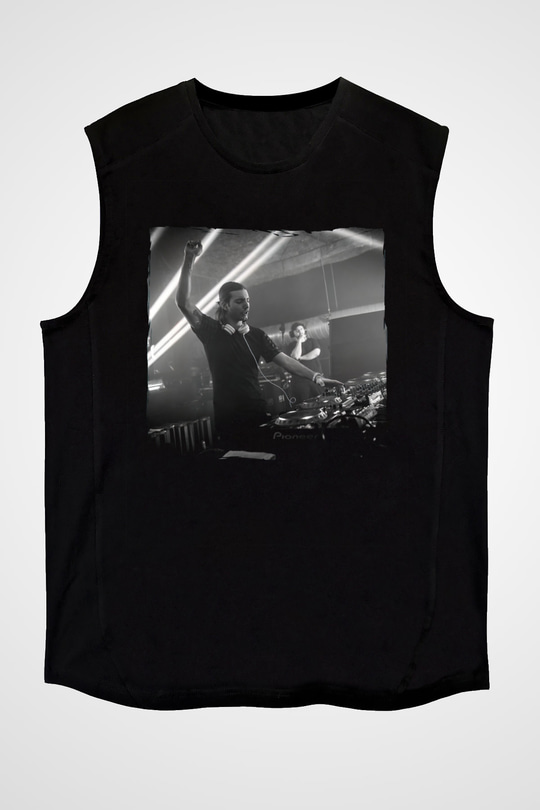 Alesso Siyah Unisex Kolsuz Tişört