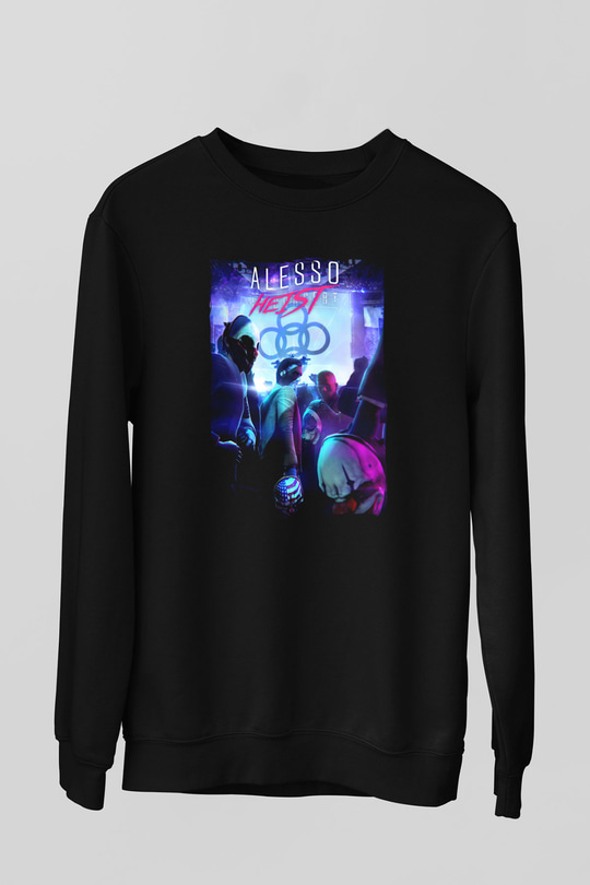 Alesso Siyah Unisex Sweatshirt