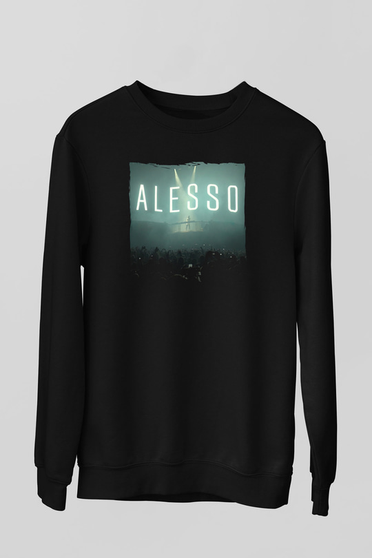 Alesso Siyah Unisex Sweatshirt
