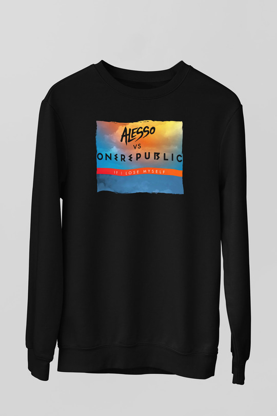 Alesso Siyah Unisex Sweatshirt