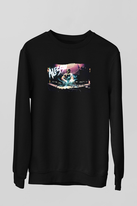 Alesso Siyah Unisex Sweatshirt