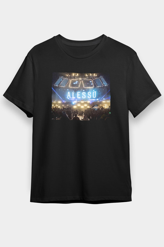 Alesso Siyah Unisex Tişört T-Shirt - TişörtFabrikası