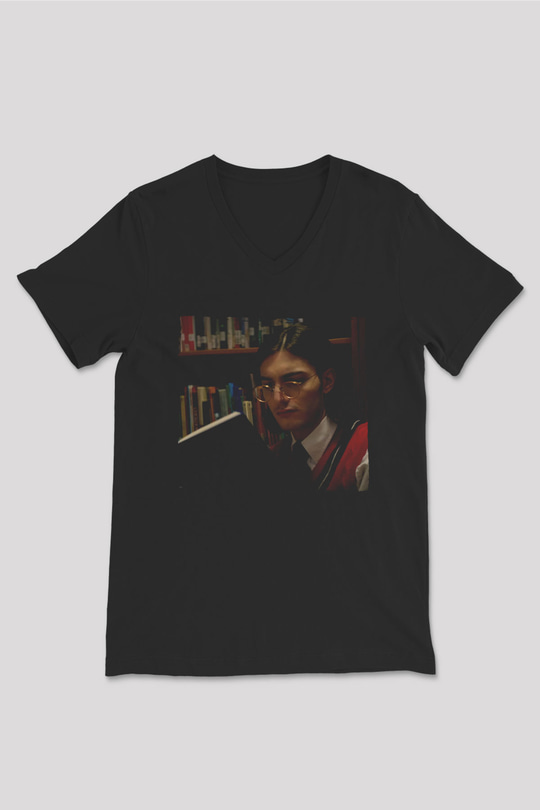 Alesso Siyah Unisex V Yaka Tişört