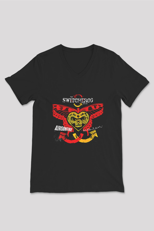 Alexisonfire Baskılı Unisex Siyah V Yaka Tişört