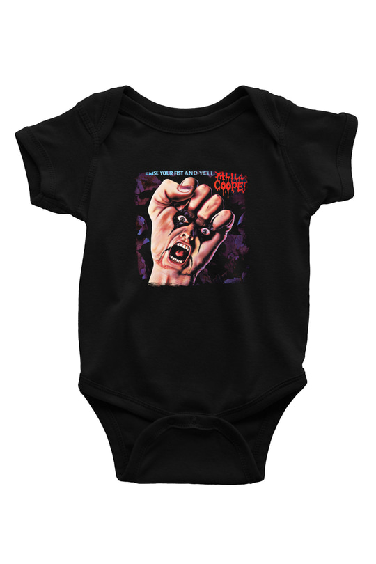 Alice Cooper Baskılı Unisex Siyah Bebek Body - Zıbın