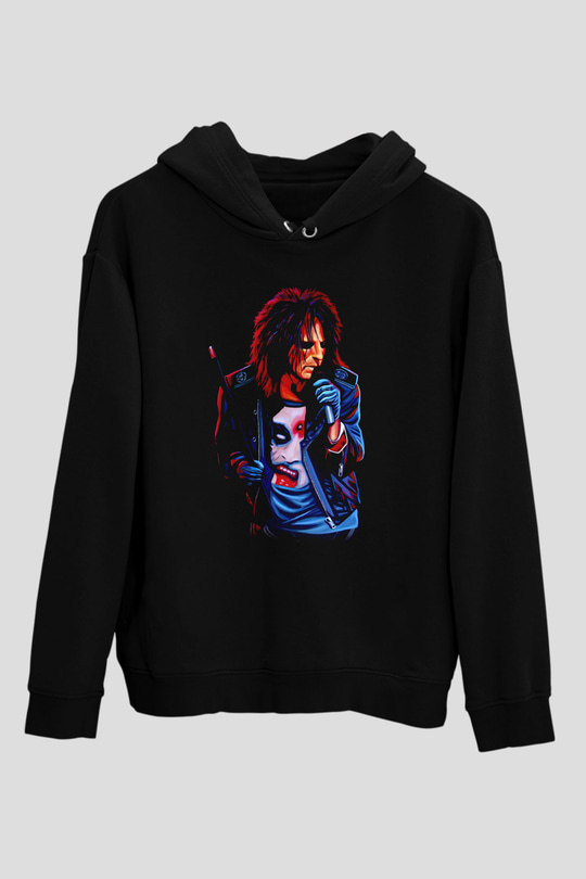Alice Cooper Siyah Unisex Kapüşonlu Sweatshirt