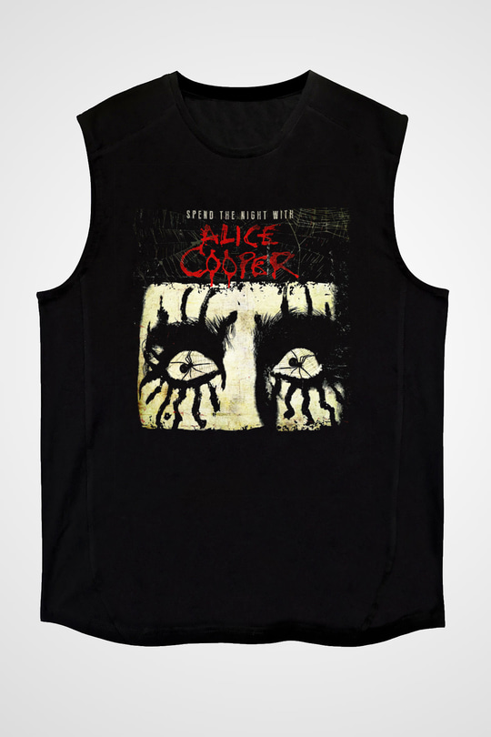 Alice Cooper Siyah Unisex Kolsuz Tişört
