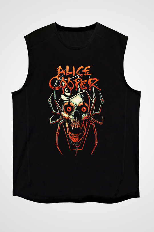 Alice Cooper Siyah Unisex Kolsuz Tişört