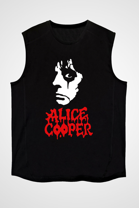 Alice Cooper Siyah Unisex Kolsuz Tişört