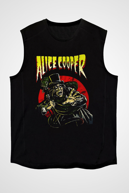 Alice Cooper Siyah Unisex Kolsuz Tişört