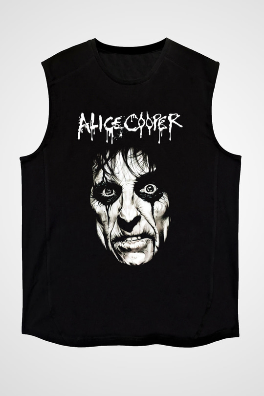 Alice Cooper Siyah Unisex Kolsuz Tişört