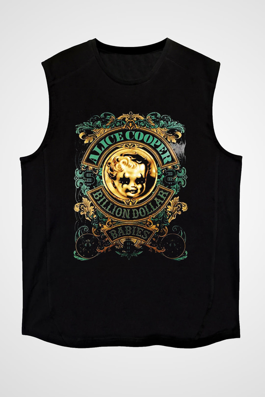 Alice Cooper Siyah Unisex Kolsuz Tişört