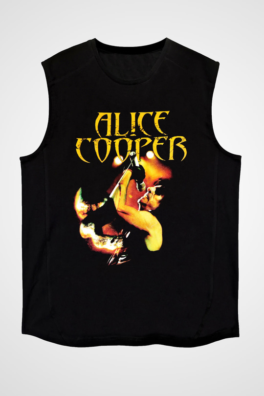 Alice Cooper Siyah Unisex Kolsuz Tişört