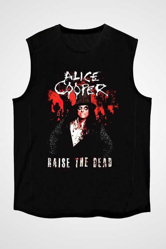 Alice Cooper Siyah Unisex Kolsuz Tişört