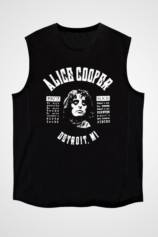 Alice Cooper Siyah Unisex Kolsuz Tişört