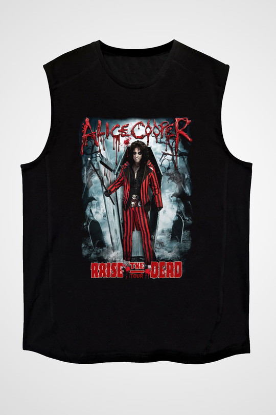 Alice Cooper Siyah Unisex Kolsuz Tişört