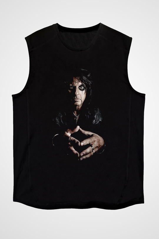 Alice Cooper Siyah Unisex Kolsuz Tişört