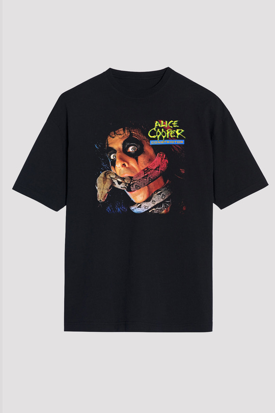 Alice Cooper Siyah Unisex Oversize Tişört T-Shirt