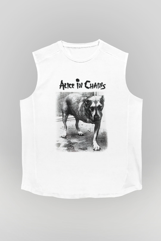 Alice in Chains Beyaz Unisex Kolsuz Tişört
