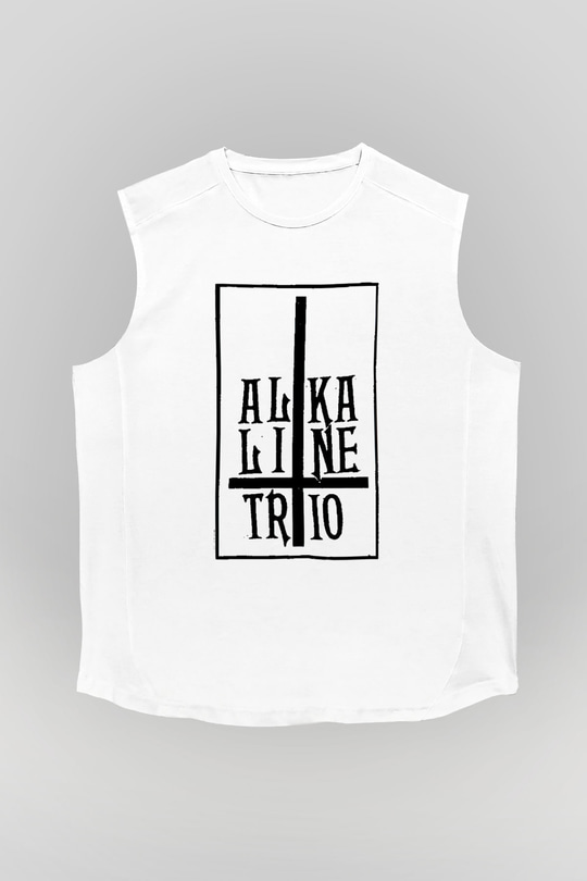 Alkaline Trio Beyaz Unisex Kolsuz Tişört