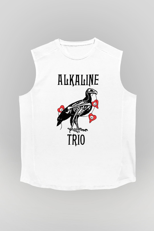 Alkaline Trio Beyaz Unisex Kolsuz Tişört